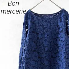 Bon mercerie ブラウス クルーネック 総レース 花柄 シースルーのサムネイル