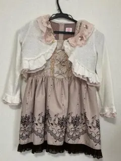 【美品】ストライプのフリルワンピース＆トップス 2点セット 120サイズ