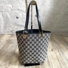 美品 角スレ無 GUCCI グッチ トートバッグ GGキャンバス A4可 小ぶり