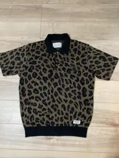 ワコマリア　ニットポロ　レオパード