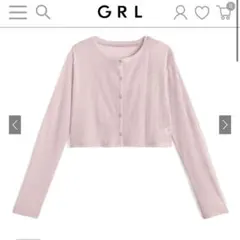 【新品タグ付き】GRL 接触冷感リブカーディガン ピンク ru1523のサムネイル