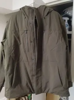 ユニクロ　ハイブリッドダウンパーカ　XL　ダークブラウン