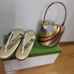 新品和装用バッグと草履のセット