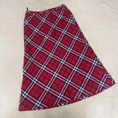 新品⭐︎BURBERRY レッドチェック フレアスカート 42 Burberry