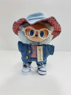 ラブブ服 17cmぬいぐるみ着せ替え服 デニムコーデ3点セット オシャレ ぬい活