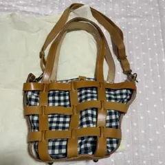 folna フォルナ レザーメッシュ ハンドバッグのサムネイル