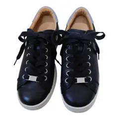 UGG アグ　ブラック　黒 レザー スニーカー　24cm