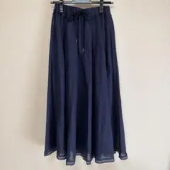 ⭐︎BEARDSLEYシリーズ　レースフレアスカート（ネイビー）のサムネイル