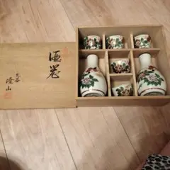 美人画 徳利 お猪口 セット 木箱入り - メルカリ