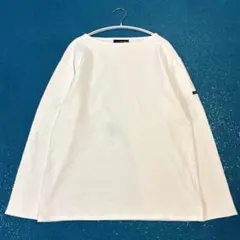 【美品/メンズL】SAINT JAMES　バスクシャツ　フランス製　アイボリーのサムネイル