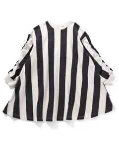 BREEZE 【リンク】4色4柄ワンピース110 ストライプ ホワイト ブラック