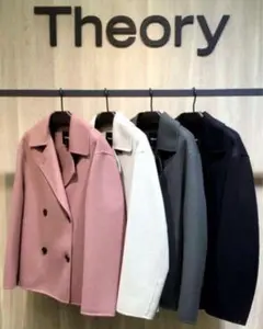 Theory カシミヤPコート ブラック　サイズP