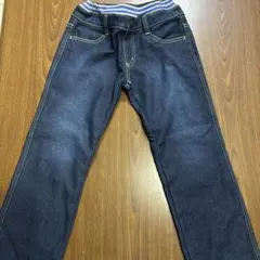 裏起毛　ロングパンツ ゴムウエスト　デニム　130 ㎝　新品