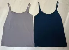 ユニクロ 2025年AIRismブラトップ Mサイズ 茶と黒の2枚セット