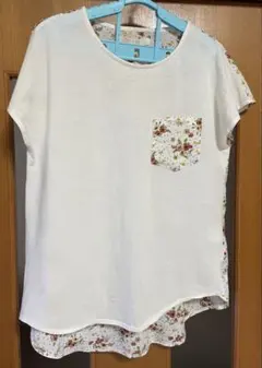 Ray Cassin レイカズン 花柄切替 半袖Tシャツ フリーサイズのサムネイル