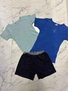 プチバトー　PETIT BATEAU 半袖肌着2枚　短パン　セットアップ8ansのサムネイル
