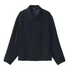 新品未使用タグ付き MUJI Labo トリアセテート混ジップアップブルゾン L