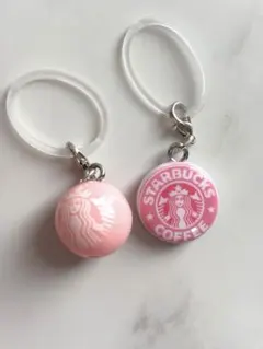 チャーム 2個セット ピンク　アンブレラマーカーのサムネイル