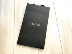 GUCCI ギフト袋 紙袋 マットブラック（ロゴ:シルバー）