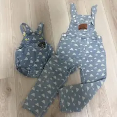 TINY タイニーコットンズ サロペット オーバーオール 総柄 18M - メルカリ