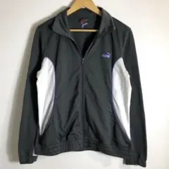 PUMA ジップパーカー　バイカラー　00s vintage チャコール　Y2K