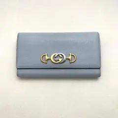 GUCCI グッチ ズゥミ インターロッキング 長財布 フラップ 0705-1