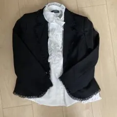 XOXO ブラック ブレザー 白シャツセット 130