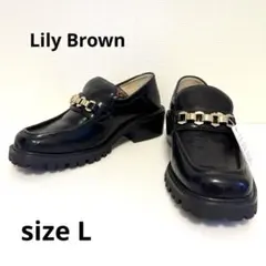 新品☆リリーブラウン 2way 厚底 ローファー スリッポンゴールドチェーンのサムネイル