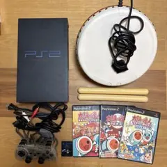 PS2 本体 SCPH-30000 太鼓の達人 タタコン セット まとめ売り