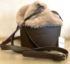 未使用　McGREGOR ショルダーバッグ　ファー　ブラウンのサムネイル
