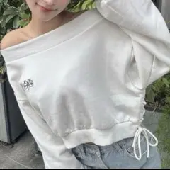 【GRL】レースアップオフショルダースウェットトップス SM391