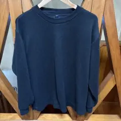 ソフトニットフリースクルーネックT XXL ネット限定サイズ　ブラック