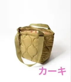holiday ミリタリーキルティングトートバッグ　カーキ