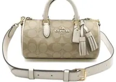 COACH ベージュ ショルダーバッグ