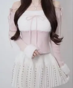 【新品】 Lumignon ルミニョン リボンバストフラッフィートップス ピンク Lumignon Ribbon bust fluffy tops ピンク - メルカリ
