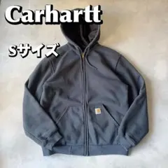 Carhartt カーハート パーカー 裏サーマル Sサイズ 古着 ネイビー