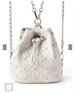 GRL dd455 2wayキルティングスタッズリュック