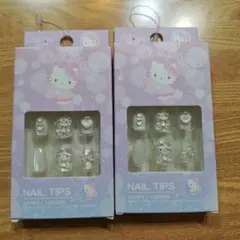 ハローキティ未使用ネイルチップ 2点セット①サンリオ　2025年 48枚入り