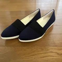 新品 ベティクラブ フラットシューズ ネイビー 24.0cm