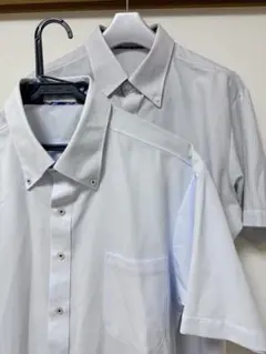 ORIHICA SUPER NON-IRON 半袖ワイシャツ 水色