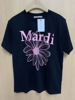 Mardi Mercredi フラワープリント Tシャツ ブラック・ピンクのサムネイル