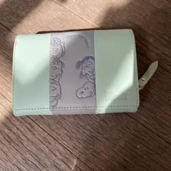 PEANUTS 二つ折り財布 ミントグリーン