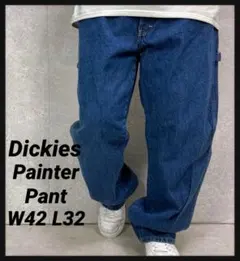 ディッキーズ　ペインターパンツ　ブルーデニム　ジーンズ　W42 L32
