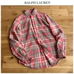 ラルフローレン クラシックフィット ロゴ刺繍 チェック BD ネルシャツ XS