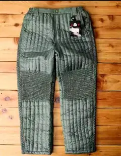 防寒メンズボトムス　ウール　ナイロン防寒ズボン登山ワークパンツアーミーグリーン