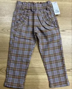 【新品未使用　タグ付き　100cm】裏起毛　フリル　パンツ　ズボン　トップバリュ