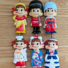 【ミニミニペコちゃん】ペコちゃんポコちゃん キーホルダー フィギュア 食玩６点⑤