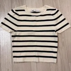 zara ザラ　半袖　ボーダー　M