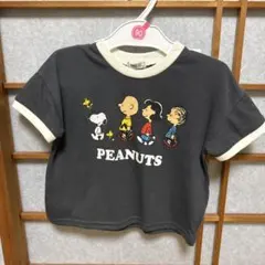 PEANUTS キャラクターTシャツ 90cm グレー