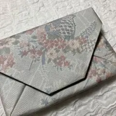 数寄屋袋　白大島紬　正絹